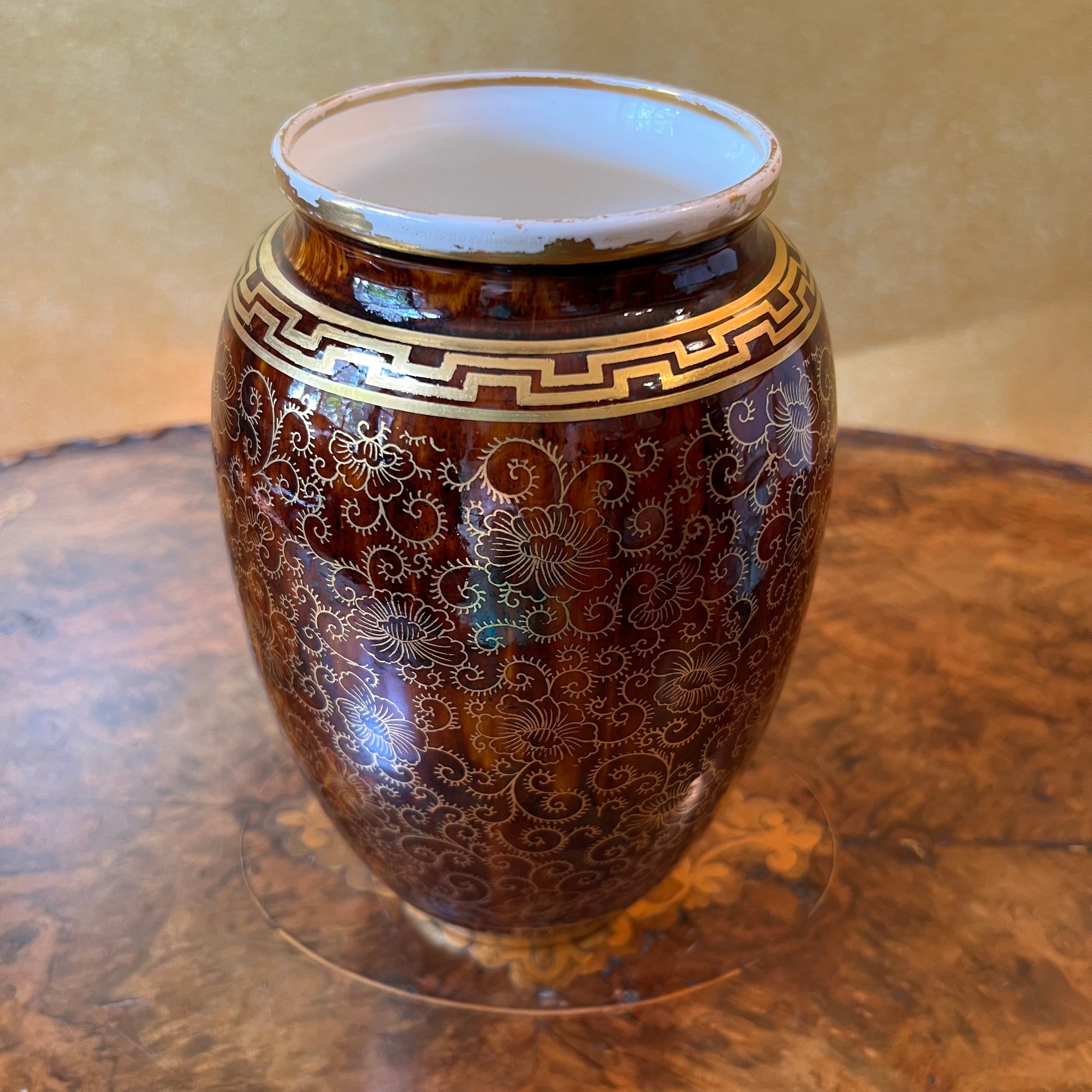 Minton Burgundy Gold Vase