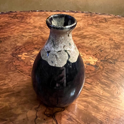Navy Brown Pottery Vase 