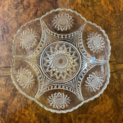 Pinwheel Cut Glass Bowl 