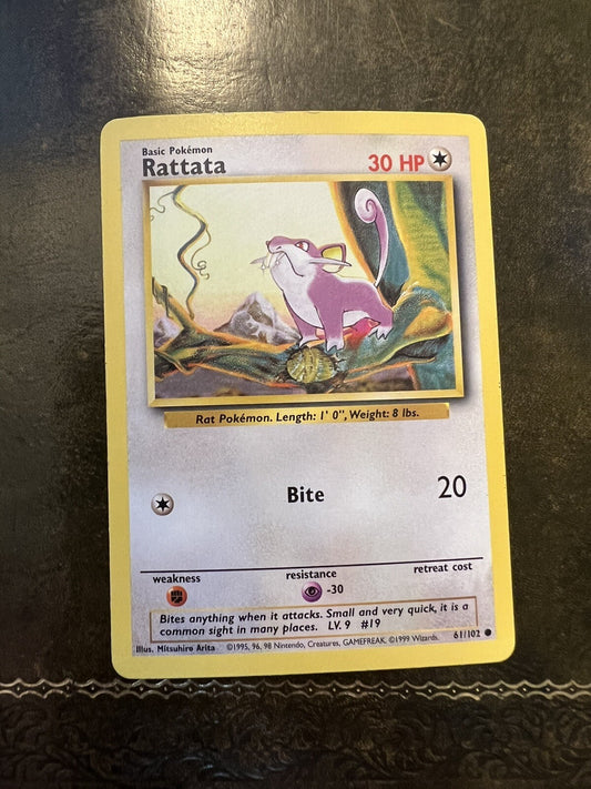 Pokemon Card 1990 Rattata Common
