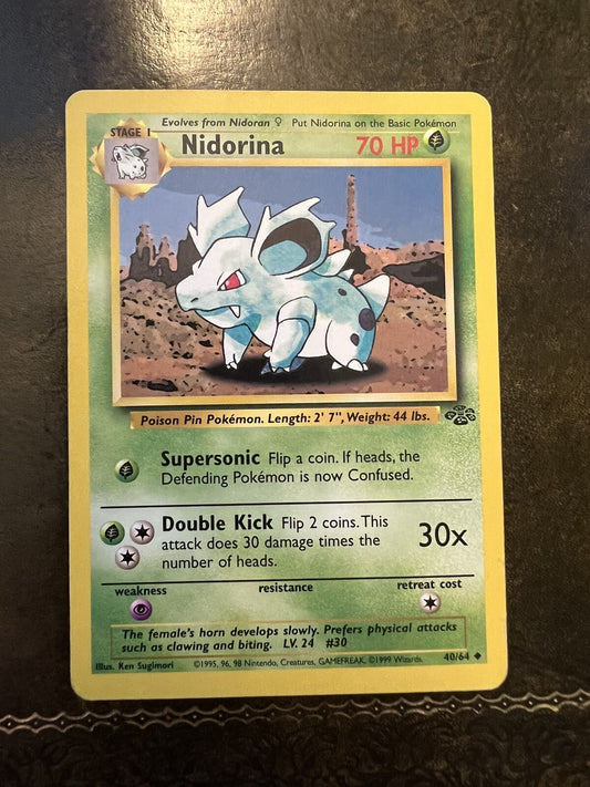Pokemon Card 1990 Uncommon Nidorina 