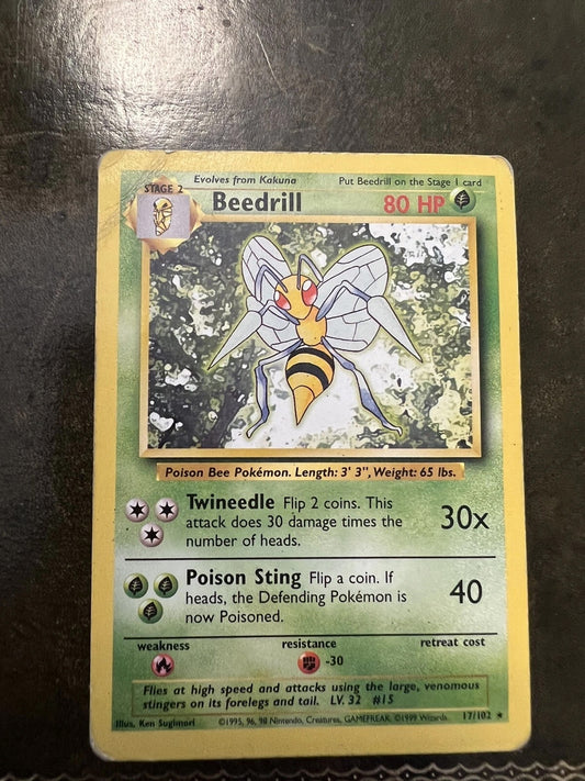 Pokemon Card Beedrill 1990s Rare