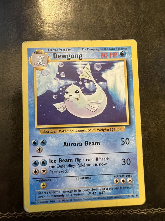 Pokemon Card Dewgong 1990s Uncommon 