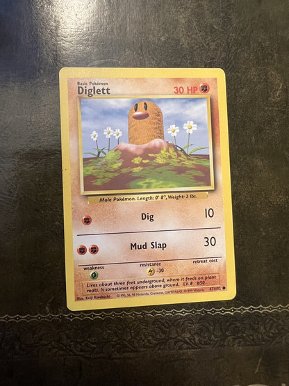 Pokemon Card Diglett Common 1990s 