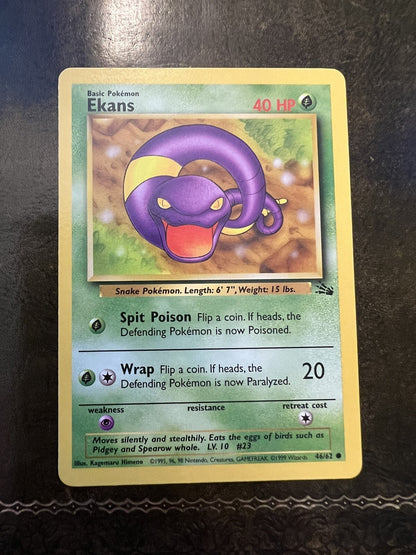 Pokemon Card Ekans 1990s Common 