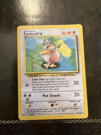 Pokemon Card Farfetch_d 1990s Uncommon