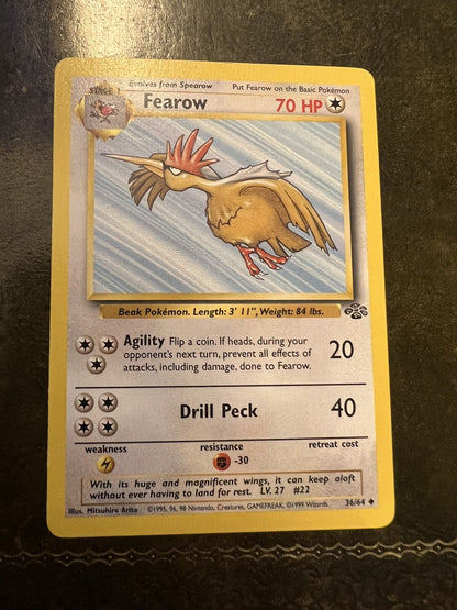 Pokemon Card Fearow 1990s Uncommon 