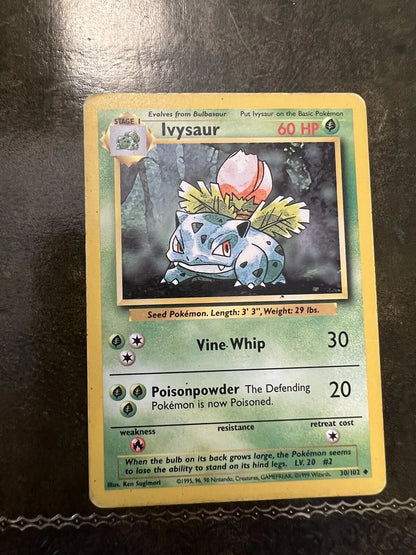 Pokemon Card Ivysaur Uncommon 1990s