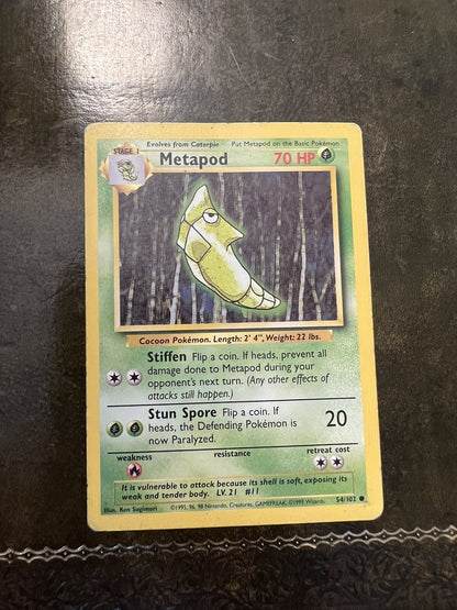 Pokemon Card Metapod Common 1990s 