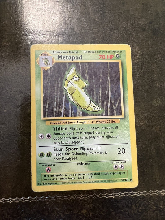 Pokemon Card Metapod Common 1990s 