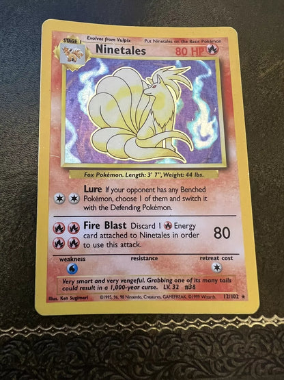 Pokemon Card Ninetales Holo 1990s Rare