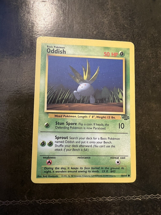 Pokemon Card Oddish 1990s Common 