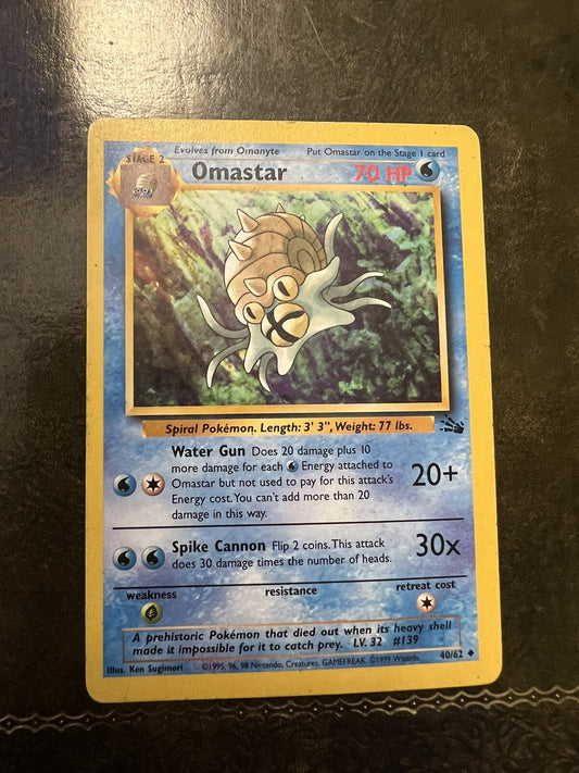 Pokemon Card Omastar 1990s Uncommon 