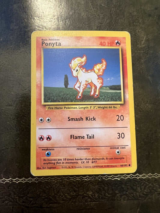Pokemon Card Ponyta Common 1990s 