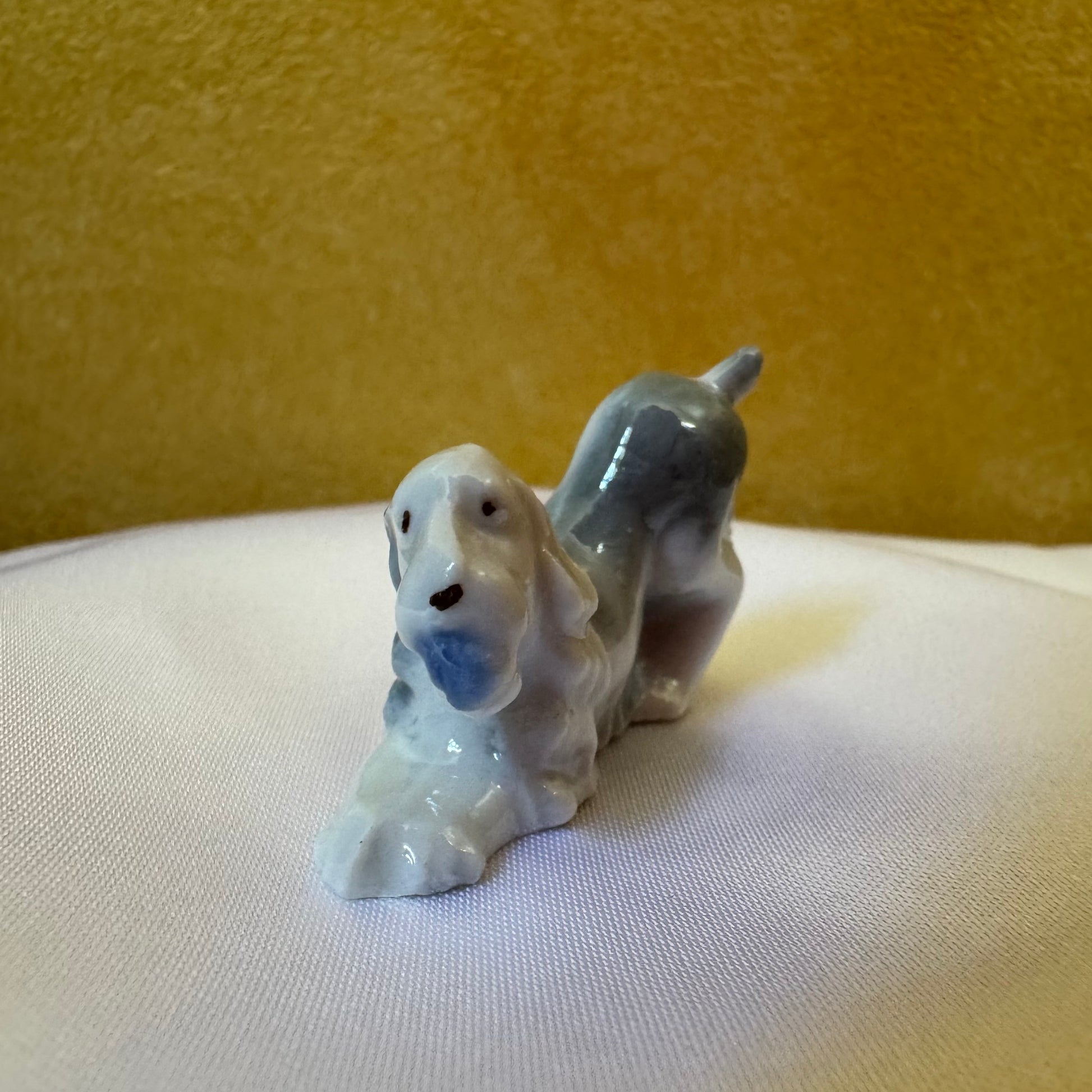 Porcelain Spaniel with Ball Miniature Ornament 