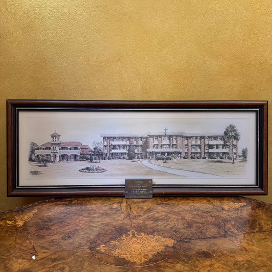 Print Of St Joseph's Hospital Presented To Sraff Member For His 27 Years Of Serivce 