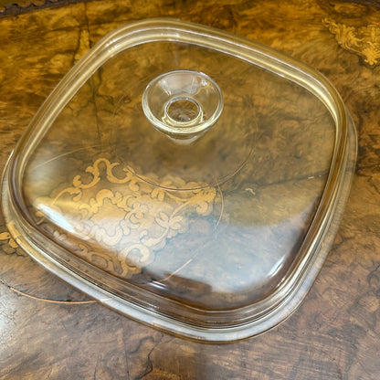 Pyrex White Bluel Dish With Lid