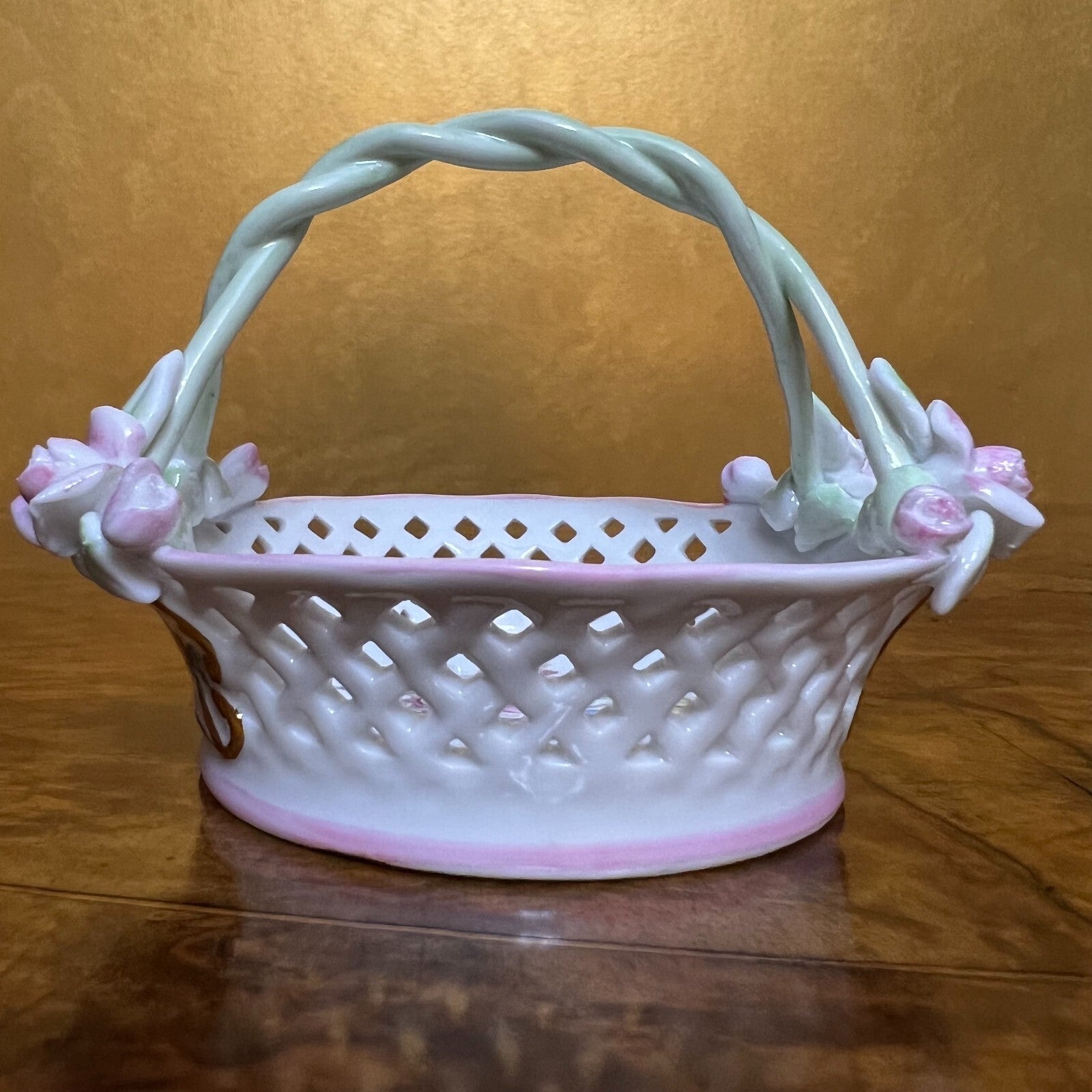 Regal Collection Floral Mini Porcelain Basket 
