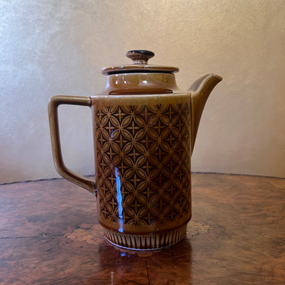 Retro Japanese 1970s Brown Circle Coffee Pot