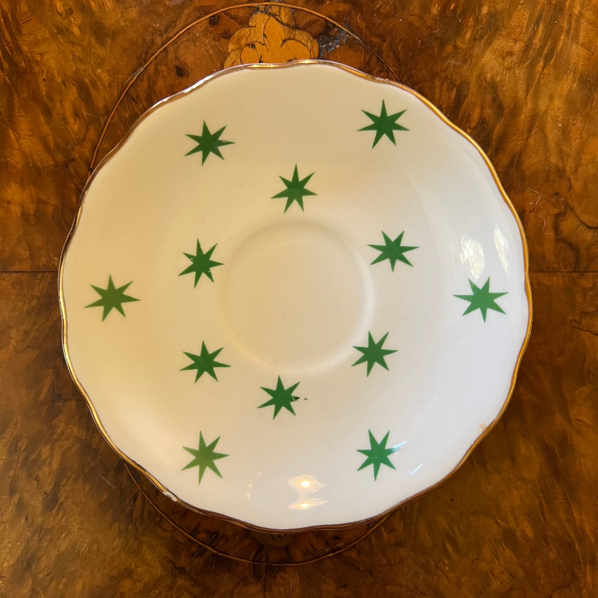 Royal Vale Green Star  Saucer 