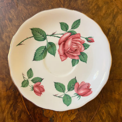 Royal Vale Rose Print Saucer 