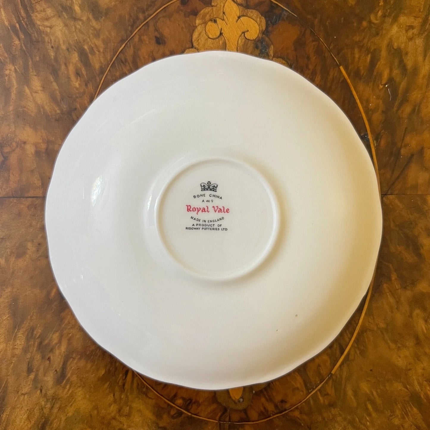 Royal Vale Yellow Print Saucer