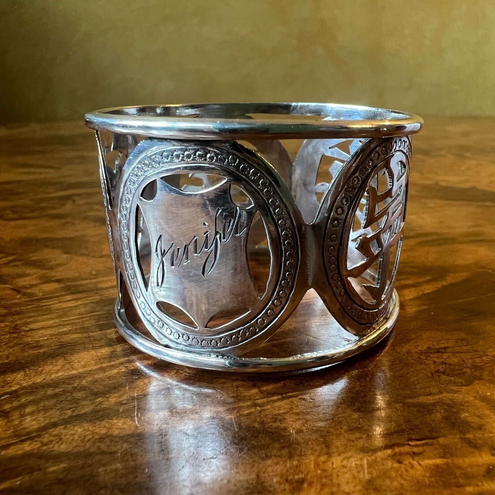 Silver Chinese Napkin Ring 