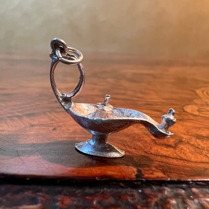 Silver Genie Bottle Charm Pendant