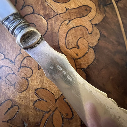 Silver Plate & Mother Of Pearl Knife 