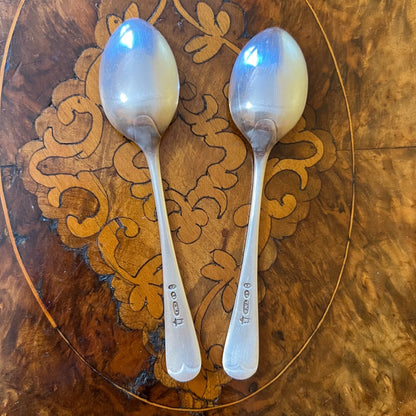 Silver Plated Pair Of Tea Spoons 