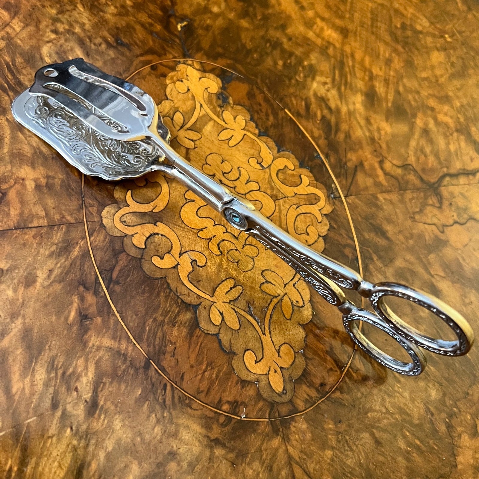 Silver Plated Sandwich Tongs 