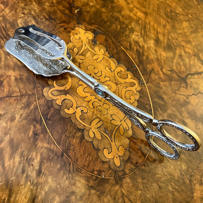 Silver Plated Sandwich Tongs 