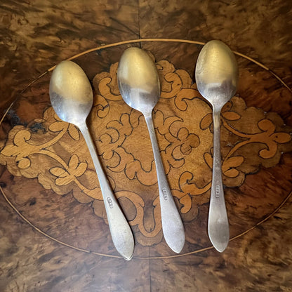 Silver Plated Tea Spoons Set Of Three 