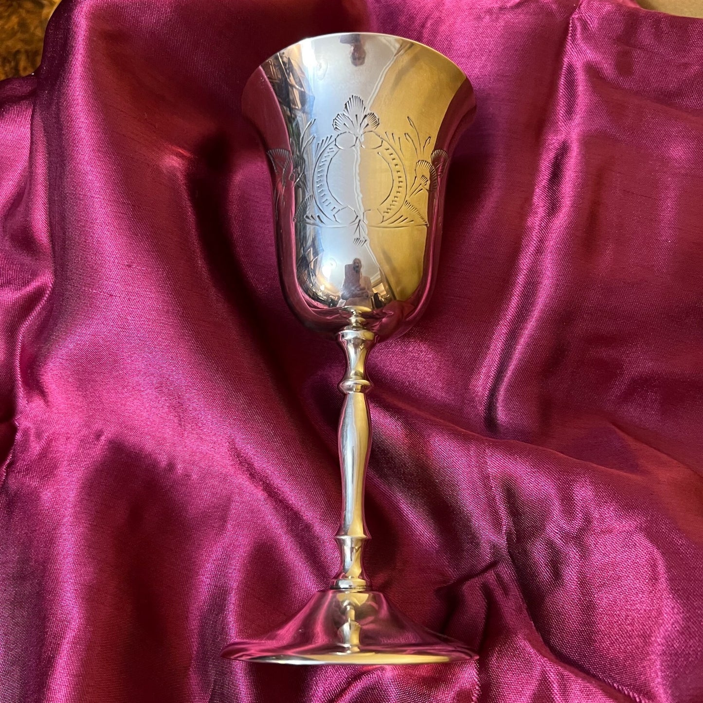 Silver Plated Wine Glass 