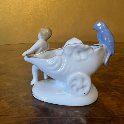 Small Boy & Flower Barrel 