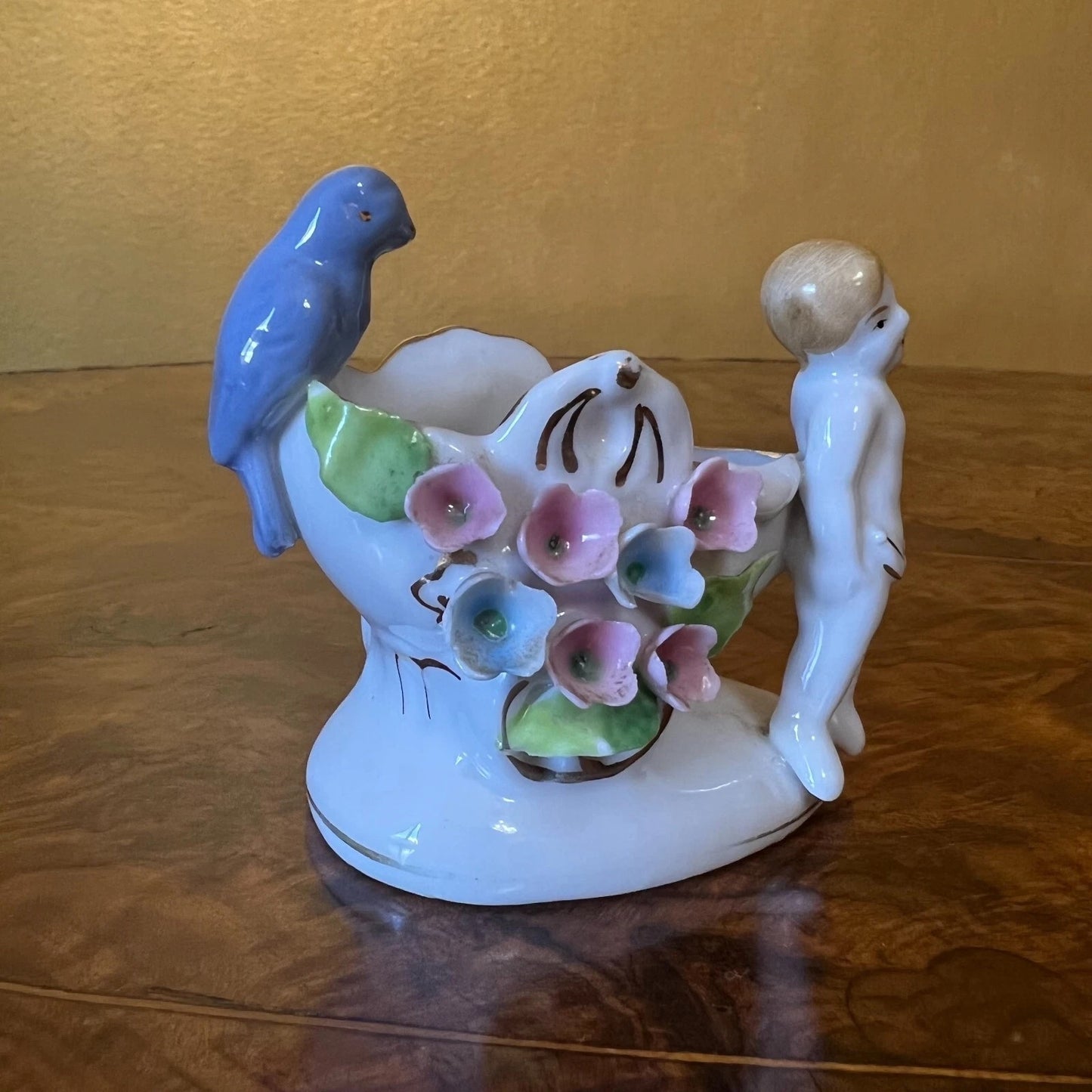 Small Boy & Flower Barrel Ornament 