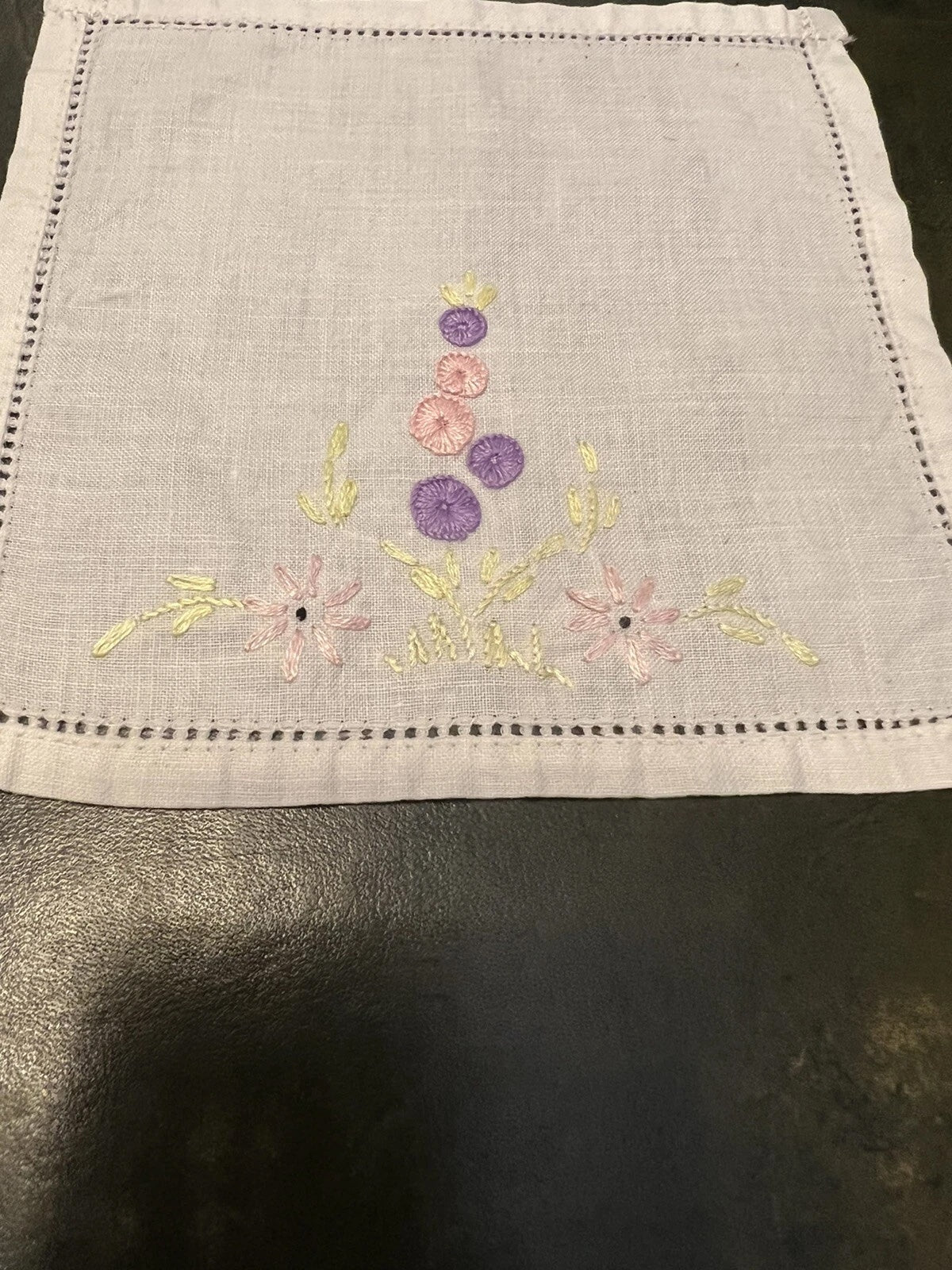 Small Embroidery Square Doily