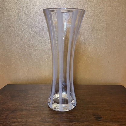 Tall Hour Glass Stripe Vase 