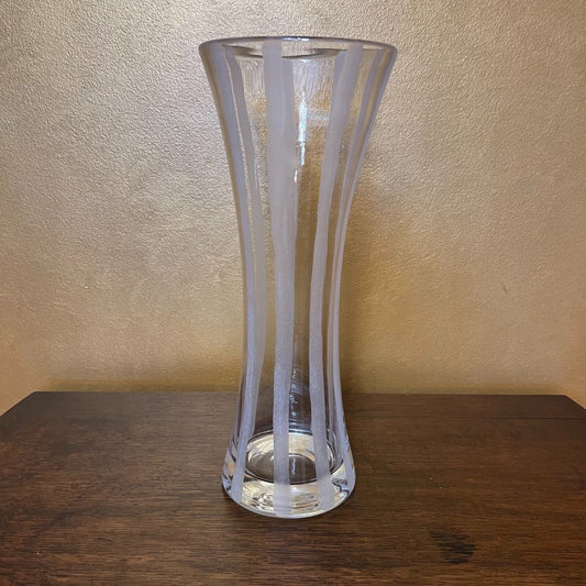 Tall Hour Glass Stripe Vase 
