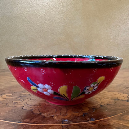 Turkish Pottery Hand Made Colourful Small Bowl 