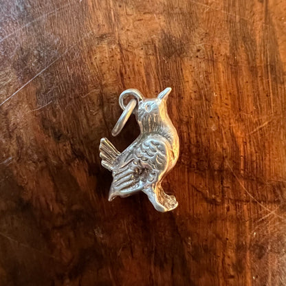 Vintage Bird Charm Pendant 