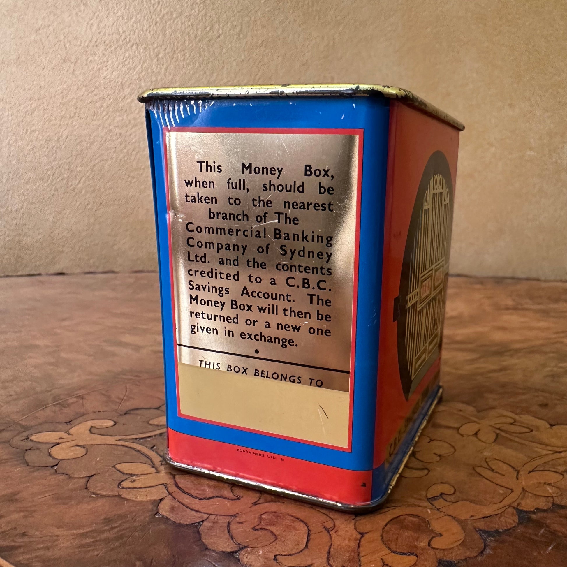 Vintage CBC Bank Sydney Money Box 