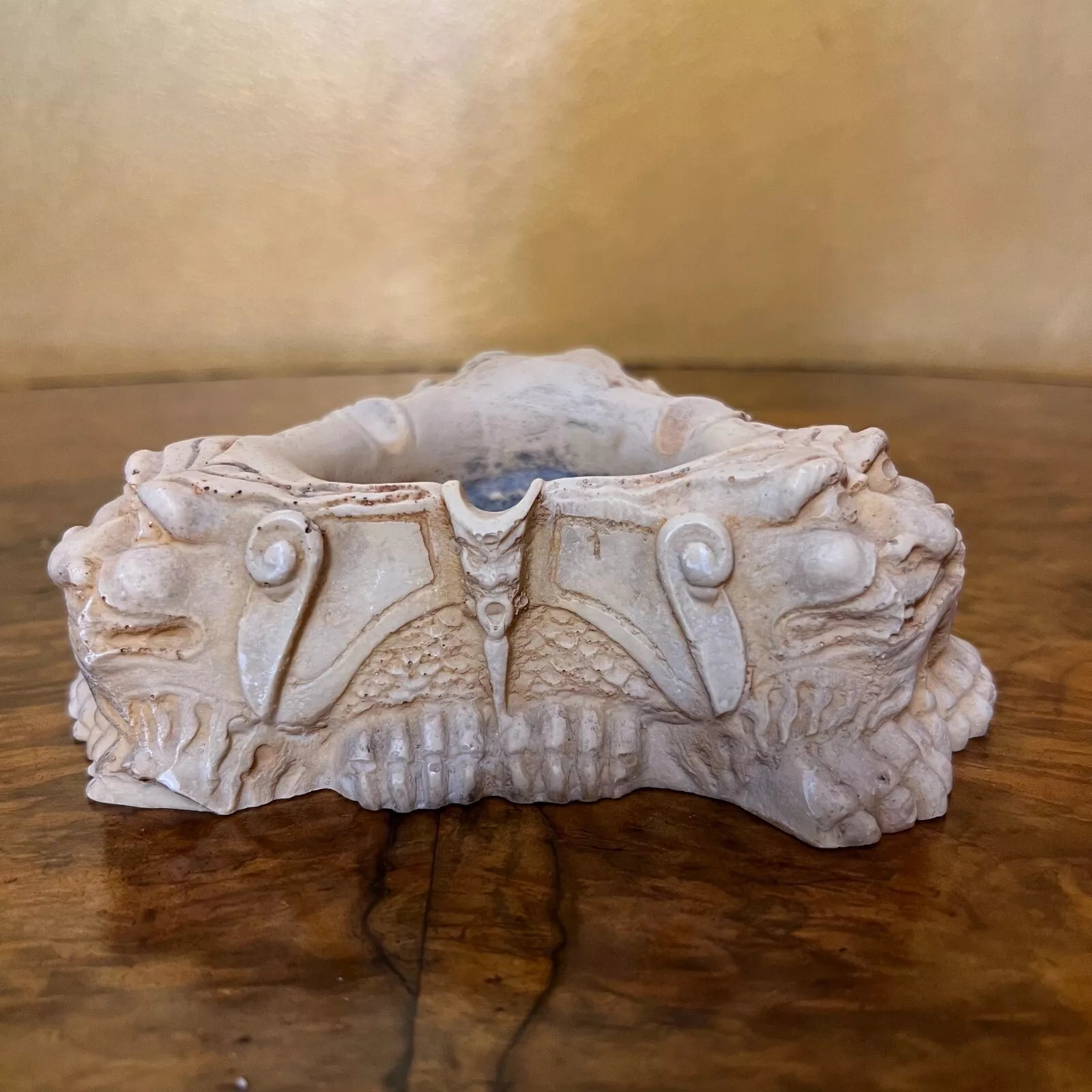 Vintage Chinese Foo Dog Resin Ashtray
