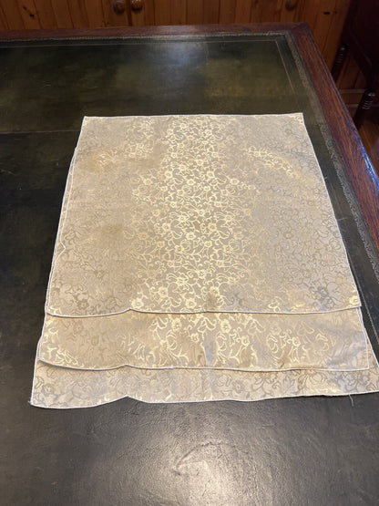 Vintage Cold Floral Pattern Napkins Set Of Three 