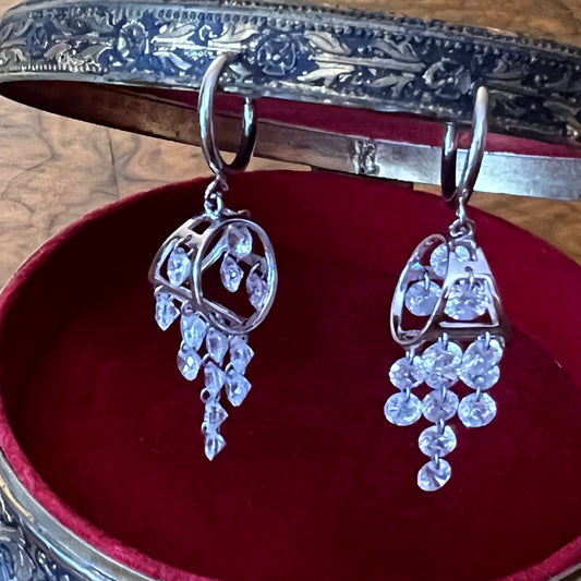 Vintage Costume Diamonti Earrings 
