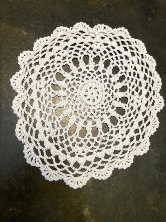 Vintage Cream Circle Crochet Doily