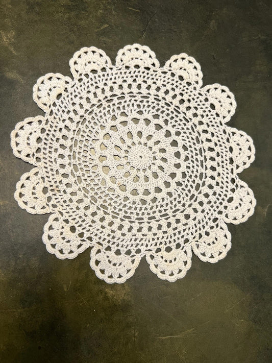 Vintage Cream Crochet Doily