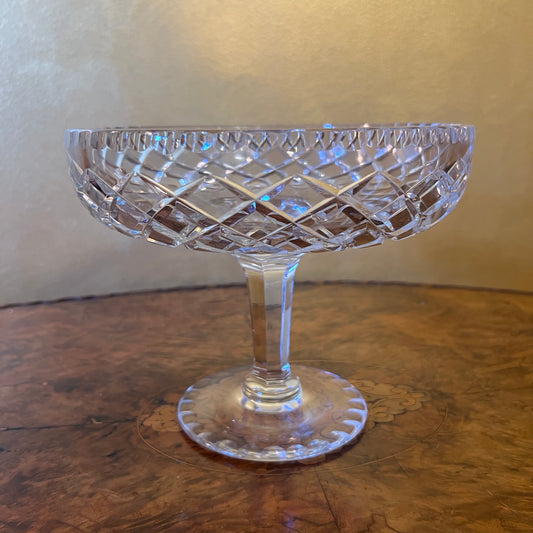 Vintage Crystal Bowl On Stand 