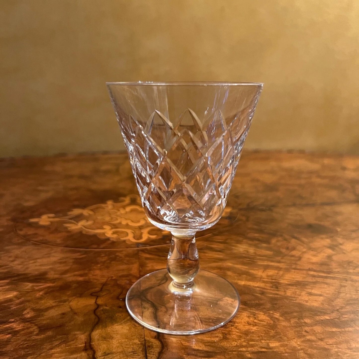 Vintage Crystal Small Wine Glass