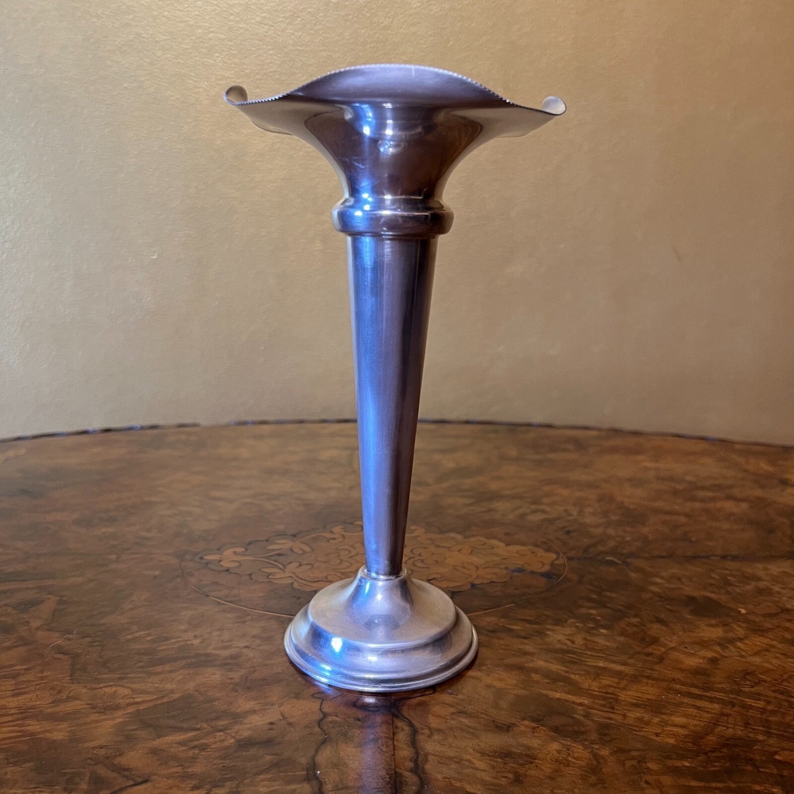 Vintage Eauford Silver Plated Flute Vase 